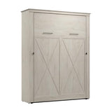 Bestar Key West 69W Queen Murphy Bed, Space-Saving Sleeping Arrangement for Multipurpose Area, Bedroom, Guest Room, or Living Room in Linen White Oak Bestar