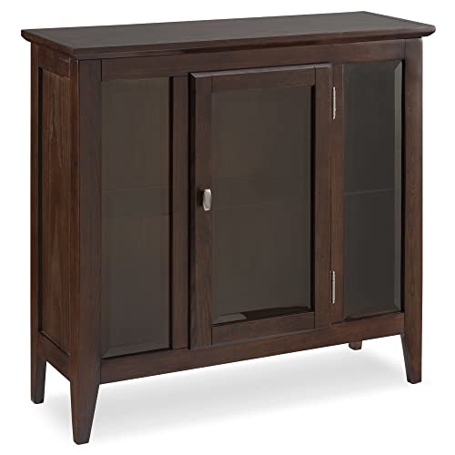 Leick Furniture Entryway Curio Cabinet with Interior Light, Chocolate Oak Leick Home