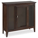 Leick Furniture Entryway Curio Cabinet with Interior Light, Chocolate Oak Leick Home