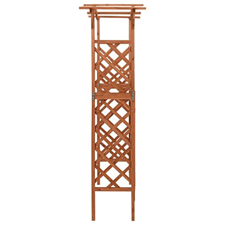 vidaXL Weather-Resistant Firwood & Pine Wood Pergola with Gate - Elegant Outdoor Arch for Climbing Vines vidaXL