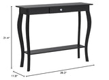 ChooChoo Narrow Console Table with Drawer, Chic Accent Sofa Table, Entryway Table, Black ChooChoo