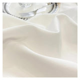 YUSIWOAL Cotton Bedding Set Home Textile Three Lines Embroidery Luxurious Pillowcase Sheet Quilt Cover Twin/Queen/Single Bed,Summer Duvet Cover sets(Bianco,Queen size 1.8M Bed 4pcs) YUSIWOAL
