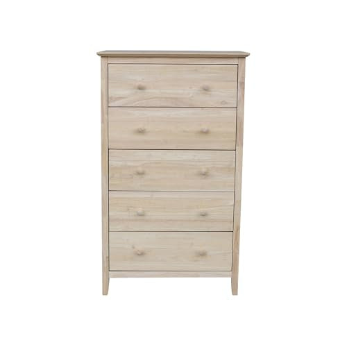 International Concepts Dresser with 5 Drawers ,Unfinished IC International Concepts