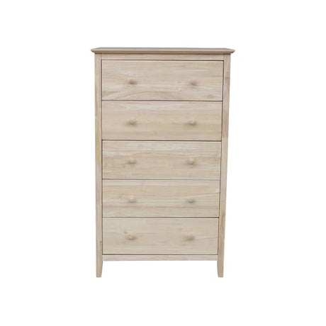 International Concepts Dresser with 5 Drawers ,Unfinished IC International Concepts