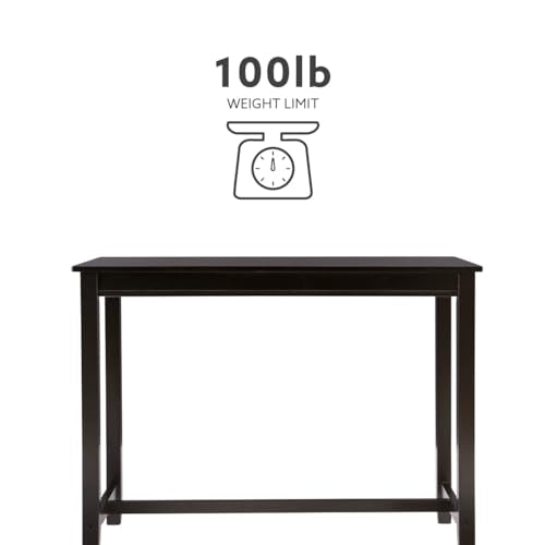 Linon Black 36 inch Counter Height Pub Claridge Table - WoodArtSupply