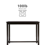 Linon Black 36 inch Counter Height Pub Claridge Table Linon