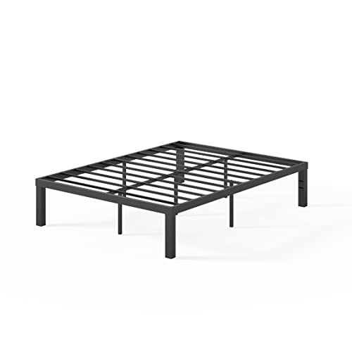 ZINUS Luis 16 Inch QuickLock Metal Platform Bed Frame, Mattress Foundation with Steel Slat Support, No Box Spring Needed, Easy Assembly, Queen, Black ZINUS
