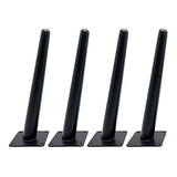 Generic Set of 4 Metal Oblique Tapered Matte Black Furniture Legs,DIY Replacement Sofa Couch Chair Legs,Coffee Table Legs,TV/Bathroom Cabinet Legs,10-72cm,with Screws (25cm/9.8in) (Black 72cm/28.3in) WoodArtSupply