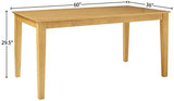 East West Furniture CAT-OAK-S Capri Kitchen Table - a Rectangle Dining Table Top with Sturdy Legs, 36x60 Inch, OAK East West Furniture