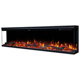 Touchstone Sideline Infinity Pro 3-Sided Smart 60" WiFi-Enabled Electric Fireplace - 80046 - Built-in - 6 Realistic Flame Colors- 13-Color Down Lighting- Crackle Sound- 1,500W Heater Touchstone