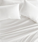 Linen Market Brushed Microfiber Twin Sheet Set 3 Piece – Oeko-TEX Certified Ultra Soft & Wrinkle-Free - 16" Deep Pocket Sheets - Easy Care Twin Size - White Linen Market