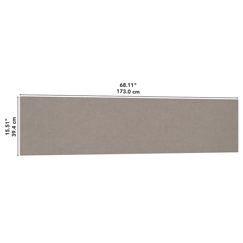 Bush Business Furniture 69W x 16H Acoustic Tackboard in Warm Beige, Polyester Fabric Bulletin Board for 72-inch Hutch Bush Business Furniture