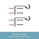 Kenney KN71706 Chelsea Ball End Standard Decorative Window Curtain Rod, 28-48" Adjustable Length, Weathered Brown Finish, 5/8" Diameter Steel Tube, 1-Pack Kenney