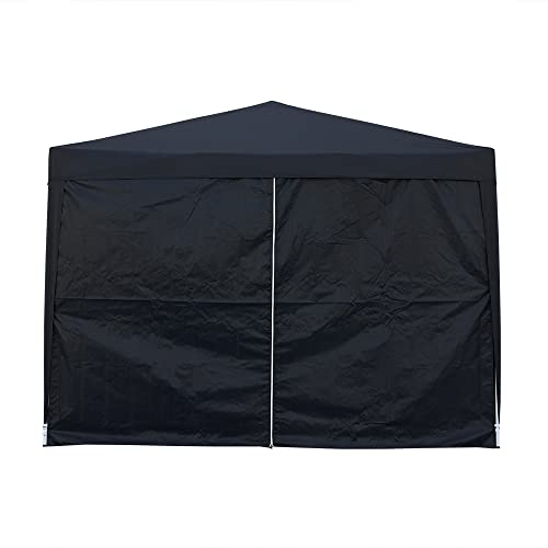 Panana Pop Up Gazebo 10''x10'' Waterproof Outdoor Garden Marquee Awning Party Tent Canopy and Carry Bag 3 X 3m (Black) Panana