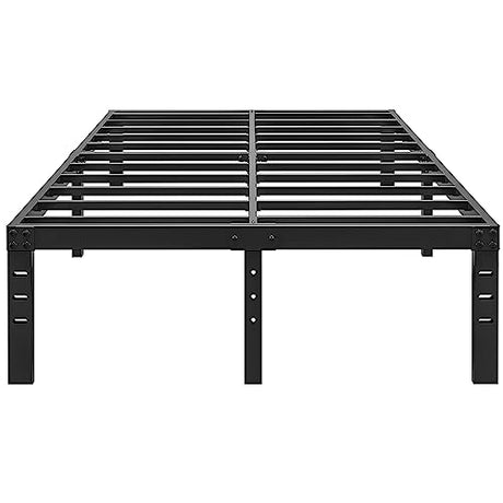 ALDRICH 14 Inch Metal Full Size Bed Frame - Double Black Basic Steel Slats Platform, Easy Assembly Heavy Duty Noise Free Bedframes, No Box Spring Needed ALDRICH