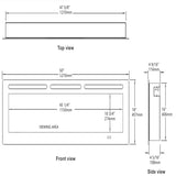 50 Inch Smart Electric Fireplace with Alexa & WiFi, Wall Mounted/Recessed Insert, 1500w Heater, Remote & Touch Control, 25 Flame/Ember Colors, Timer & Adjustable Heat, Black Takywep