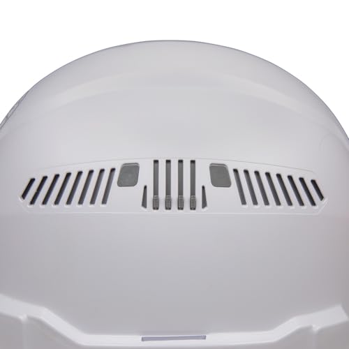 Klein Tools 60407 Hard Hat with Light, Vented Full Brim Style, Padded, Self-Wicking Odor-Resistant Sweatband, White Klein Tools