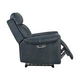 KISLOT Leather Recliner Chair for Adults Wall Hugger RV Recliner with USB Charging Ports Electric Power Reclining Sofa for Living Room Home Theater Seating Bedroom
