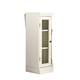 SEI Furniture Claremont Corner Convertible Electric Fireplace with Storage, New Ivory SEI Furniture
