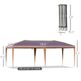 Outsunny 10' x 20' Pop Up Canopy Tent, Upgraded Heavy Duty Tents for Parties, Outdoor Instant Gazebo Sun Shade Shelter with Carry Bag, for Catering, Events, Wedding, Backyard BBQ, Coffee Outsunny