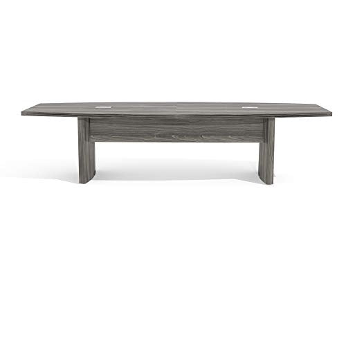 Safco Aberdeen 10ft Conference Table Contemporary Laminate Gray Steel Ideal for Modern Business and Meeting Rooms 367 lbs. Weight ACTB10LGS - WoodArtSupply