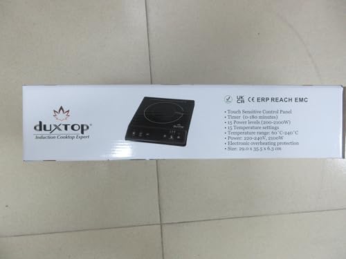 Duxtop 1800W Portable Induction Cooktop Countertop Burner, Black 9100MC/BT-M20B duxtop