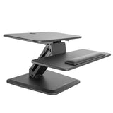 Mount-It! Compact Standing Desk Riser, Height Adjustable Desktop Sit Stand Workstation with Gas Spring, Tabletop Stand Up Desk with Keyboard Tray, Black Mount-It!