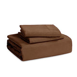Bedsure Brown Duvet Cover Queen Size - 3 Pieces Prewashed Cotton-Like Extra Soft Bedding Set, Includes 1 Duvet Cover 90x90 Inches with Zipper Closure & 2 Pillow Shams, Comforter Not Included