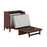 AFI, Santa Fe Twin Murphy Bed Chest with 6" Mattress & Built-in USB Charger, Walnut AFI