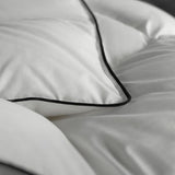 Feather Down Fiber Comforter Queen Size,Premium Ultra-Soft Breathable Comforter High Fill Power White Duvet Insert,All Season Hotel Luxury Bedding Comforters 8 Corner & Center Loops,Baffle Box Design HYVIF