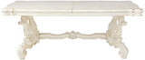 Acme Versailles Rectangular Wooden Dining Table with 2 Leaves in Bone White ACME Furniture
