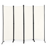 Giantex 5.6 Ft Tall 4 Panel Room Divider White, Lightweight Portable Folding Privacy Screen, Freestanding Partition Wall Divider and Separator for Bedroom Home Office Apartment Studio Giantex