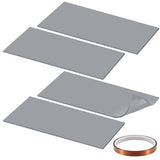 Soleeya 4 Pcs Silicone Heat Press Cover Pad Mat 4"x8"x1/8" with High-Temperature Tape, Heat Resistant Foam Heat Press Accessories and Supplies for Hat Press, Transfer Vinyl, DIY Small Business Soleeya