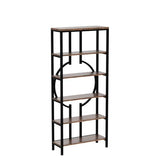 Tribesigns 70.9 Inch Vintage Industrial 6-Tier Bookshelf with Open Shelves and Sturdy Metal Frame Tribesigns