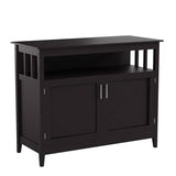 Costzon Buffet Cabinet, Wooden Sideboard with 2 Doors, Adjustable Shelf, Accent Coffee Bar Cabinet, Kitchen Storage Cabinet for Living Room, Dining Room, Hallway Costzon