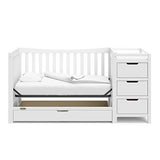 Graco Remi 4-In-1 Convertible Crib & Changer With Drawer (White) – GREENGUARD Gold Certified, Crib And Changing-Table Combo, Includes Changing Pad, Converts To Toddler Bed, Full-Size Bed Graco