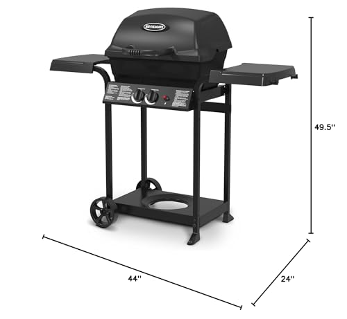 Broil-Mate, 24025BMT, Cast 2-Burner, Liquid Propane Gas Grill, Black Broil-Mate