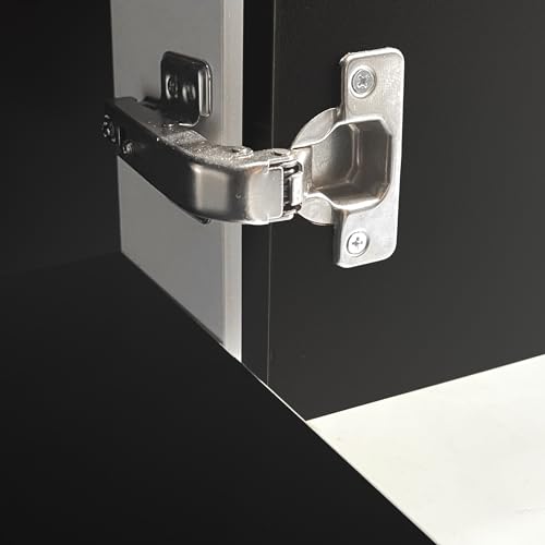 Modern TV Stand with 34.2" Non-Heating Electric Fireplace, High Gloss Entertainment Center with 2 Cabinets, Media Console for TVs up to 78" QSOSTNS