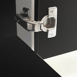 Modern TV Stand with 34.2" Non-Heating Electric Fireplace, High Gloss Entertainment Center with 2 Cabinets, Media Console for TVs up to 78" QSOSTNS