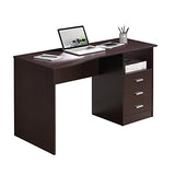 Techni Mobili Classic Computer Desk with Multiple Drawers, 29.5" x 23.6" x 51.2", Wenge Techni Mobili