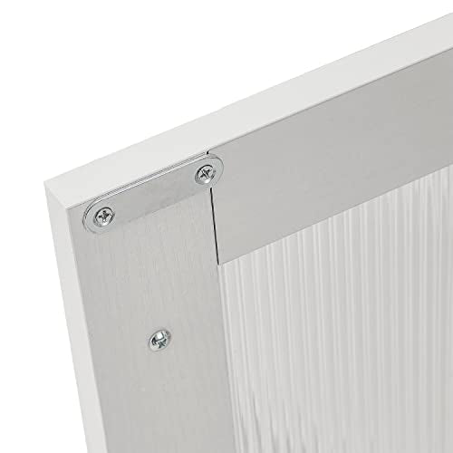 Panana TV Stand Television Stands Cabinet with 2 Doors 4 Open Cubby Storage Cabinets for Living Room Bedroom for TVs up to 70 Inches (White, 62.99 inch) Panana