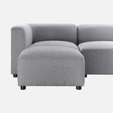 ZINUS Luca Reversible Chaise Sectional Sofa, Modern Style, Flexible Modular Design, Easy Tool-Free Assembly, Grey ZINUS