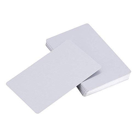 100 pcs Blank sublimation metal name card Thick Laser Metal Name Card printing blank business card use sublimation ink and paper (Silver ) Fdit
