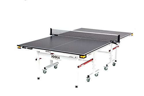 JOOLA Rally TL Professional MDF Indoor Ping Pong Table w/ Quick Clamp Table Tennis Net & Post Set - 10 Minute Easy Assembly - Corner Ball Holders - Tournament Quality - Includes Playback Mode JOOLA