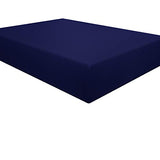NTBAY Full Fitted Sheet Only - Brushed Microfiber Deep Pocket Fitted Sheet - Soft, Wrinkle-Free, Fade-Resistant, Stain-Resistant, Hotel Quality Fitted Bed Sheet, Navy Blue NTBAY