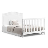 Graco Paris 4-in-1 Convertible Crib (White) - GREENGUARD Gold Certified, Converts to Toddler Bed, Daybed and Full Bed, Fits Standard Crib Mattress, Adjustable Mattress Base Graco