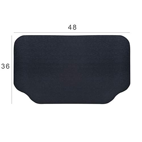 GRILLTEX 9M-110-30C-4L Protective Spills and Splatters Deck and Patio Mat, 30" x 48", Black GRILLTEX
