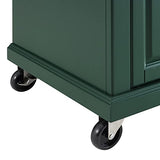 Crosley Furniture Madison Kitchen Island with Solid Wood Top and Optional Casters, Emerald Green Crosley Furniture