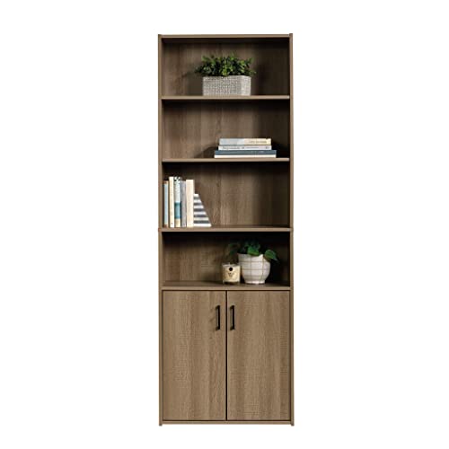 Sauder Beginnings Bookcase With Doors/ Book shelf, Summer Oak finish Sauder