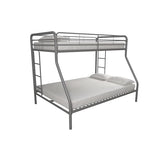 DHP Dusty Metal Bunk Bed with Secured Ladders, Twin/Full, Silver DHP